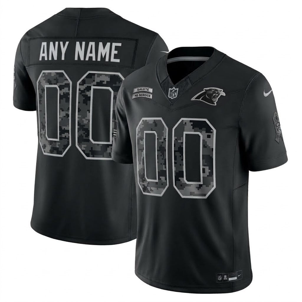 Bryce Young Carolina Panthers Jersey 2026 Salute to Service Stitched Limited Jersey - Black