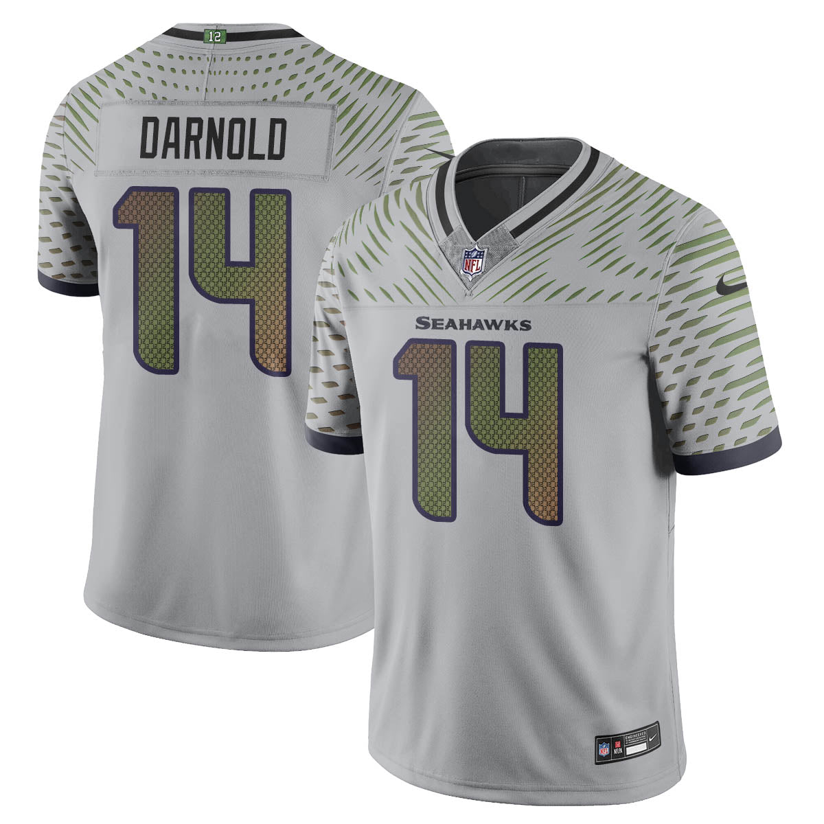Seattle Seahawks Jersey 2026 Rivalries Collection Stitched Limited Jersey - Gray