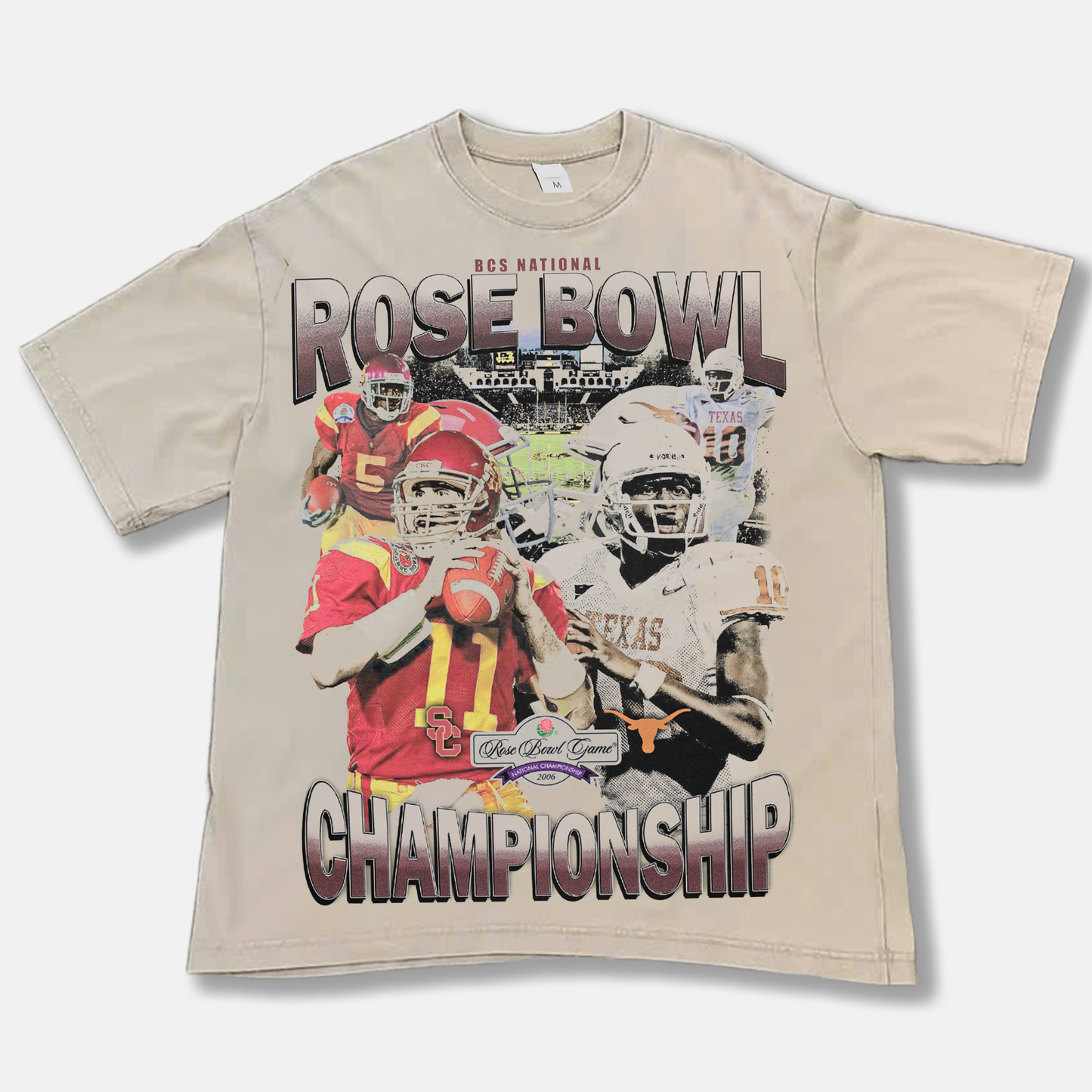 2006 Rose Bowl UT v USC Font Graphic Tee