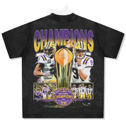 2019 LSU Championship Font Graphic Tee