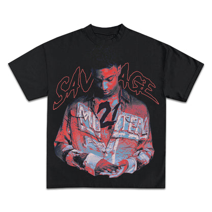 21 SAVAGE SLAUGHTER TAPE GRAPHIC T-SHIRT