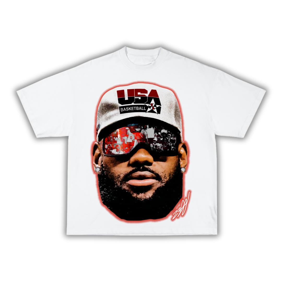 "LeGOAT" Team USA Big Face T-Shirt