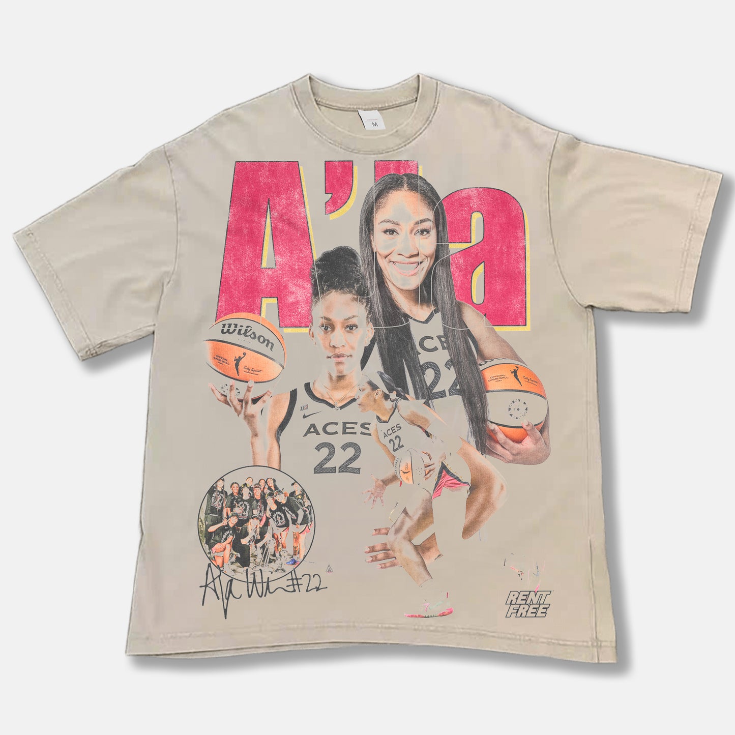 A'ja Wilson Font Graphic Tee