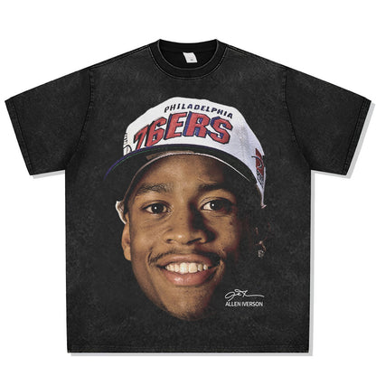 Allen Iverson Big Face Font Graphic Tee