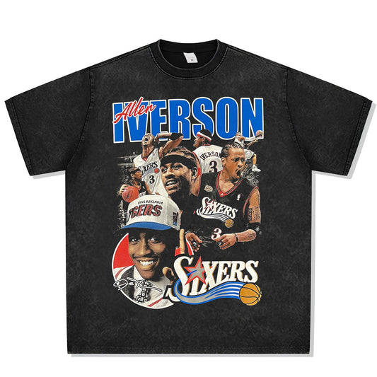 Allen Iverson Sixers Font Graphic Tee