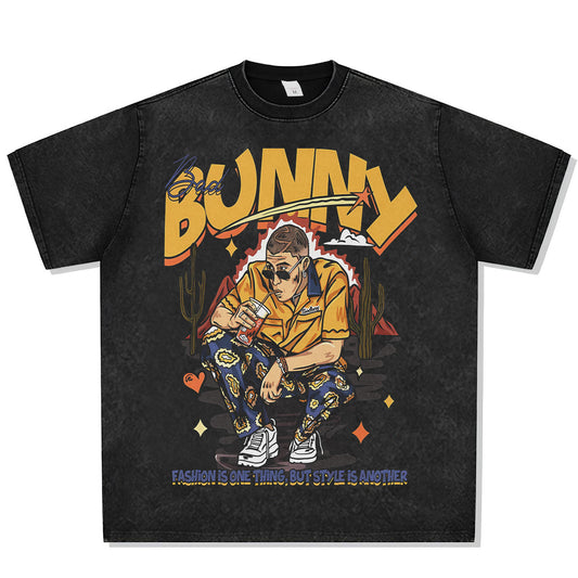 Bad Bunny Style Font Graphic Tee