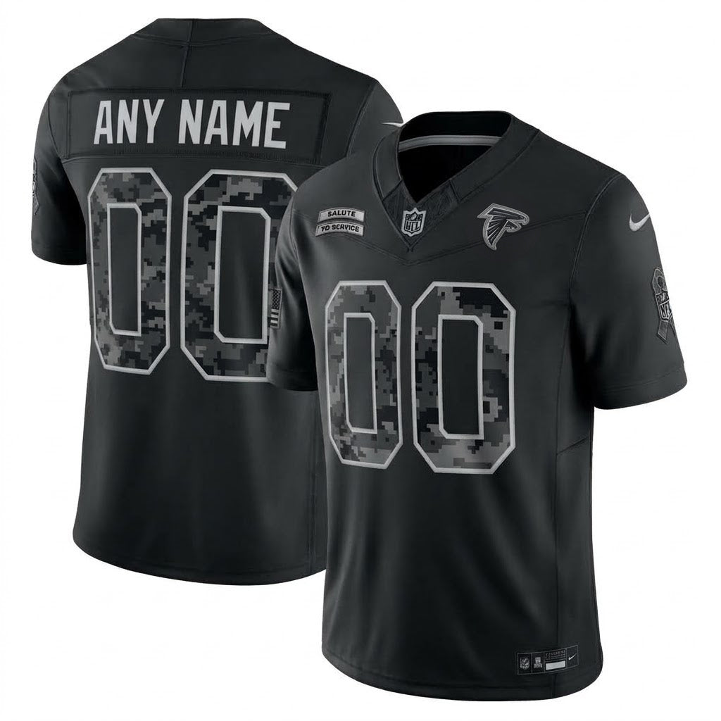 Bijan Robinson Atlanta Falcons Jersey 2026 Salute to Service Stitched Limited Jersey - Black