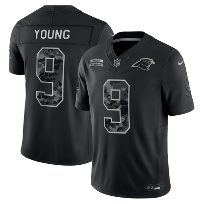 Bryce Young Carolina Panthers Jersey 2026 Salute to Service Stitched Limited Jersey - Black