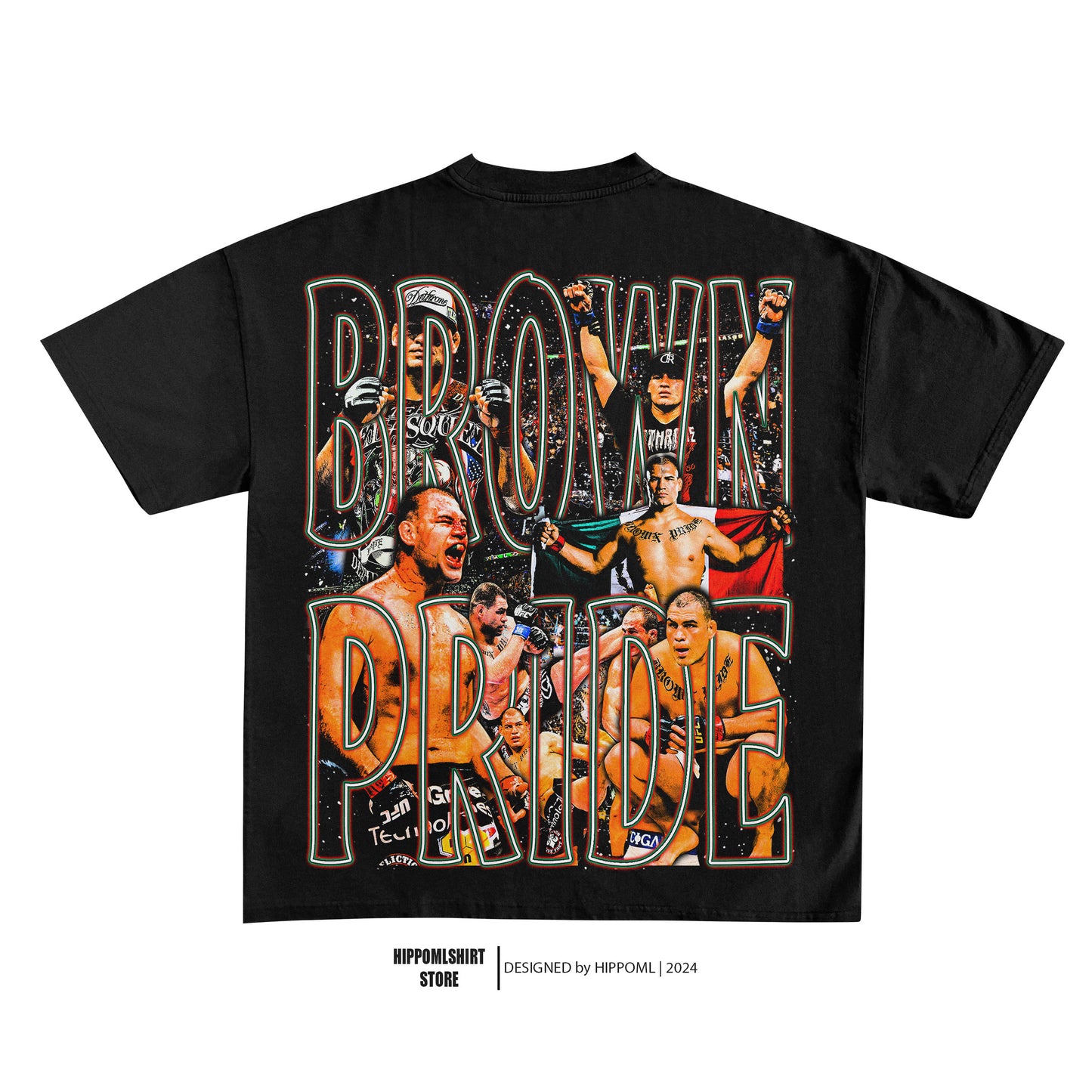 CAIN VELASQUEZ - BROWN PRIDE DOUBLE SIDE TEE