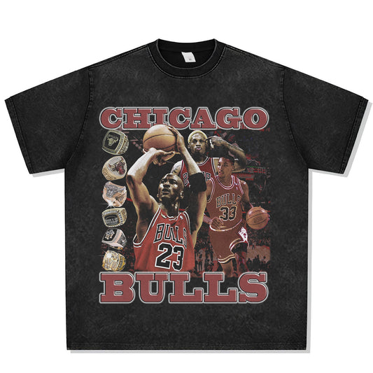 Chicago Bulls Champions Font Graphic Tee