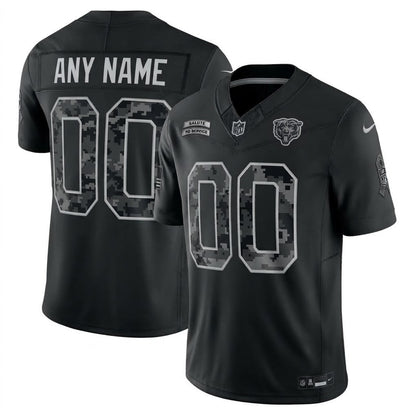 Chicago Bears Jersey 2026 Salute to Service Stitched Limited Jersey - Black