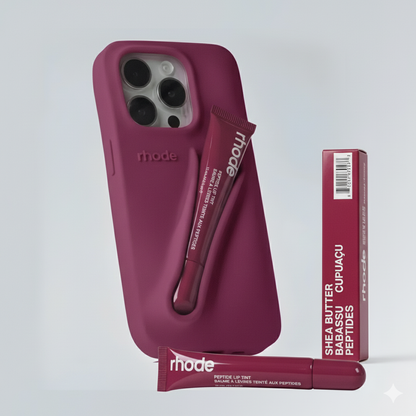 Rhode Phone Case - With Lip case Minimalist Solid Color Rhode Soft Silicone Phone Case New