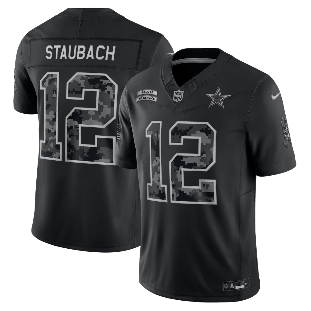 Dallas Cowboys Jersey 2026 Salute to Service Retired Player Stitched Limited Jersey - Black
