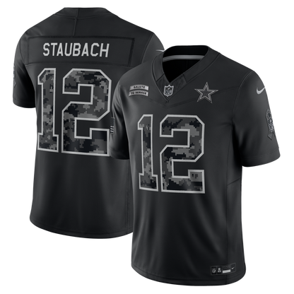 Dallas Cowboys Jersey 2026 Salute to Service Retired Player Stitched Limited Jersey - Black