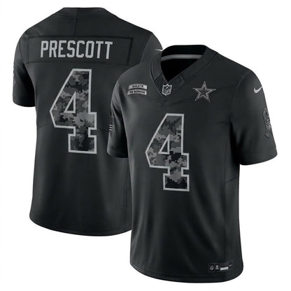 Dallas Cowboys Jersey 2026 Salute to Service Retired Player Stitched Limited Jersey - Black