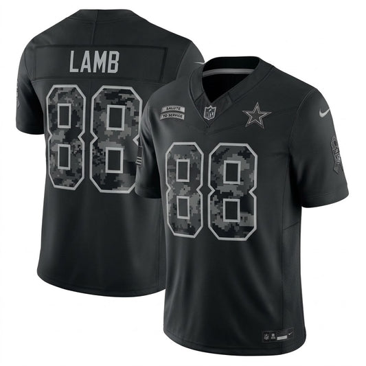 Dallas Cowboys Jersey 2026 Salute to Service Retired Player Stitched Limited Jersey - Black