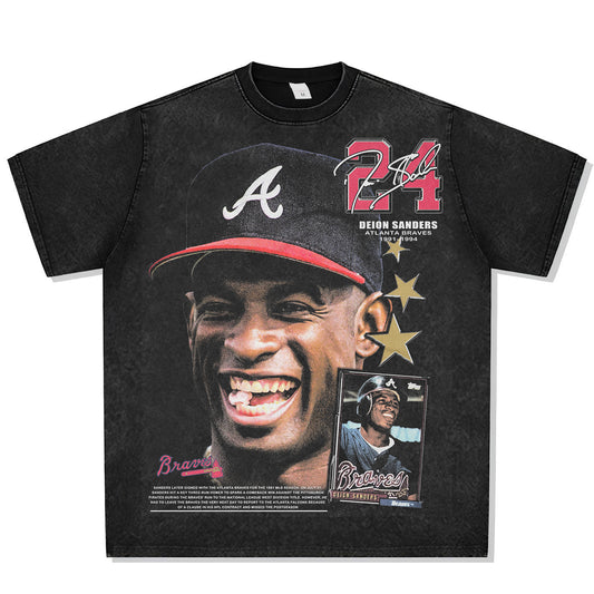 Deion Braves Font Graphic Tee