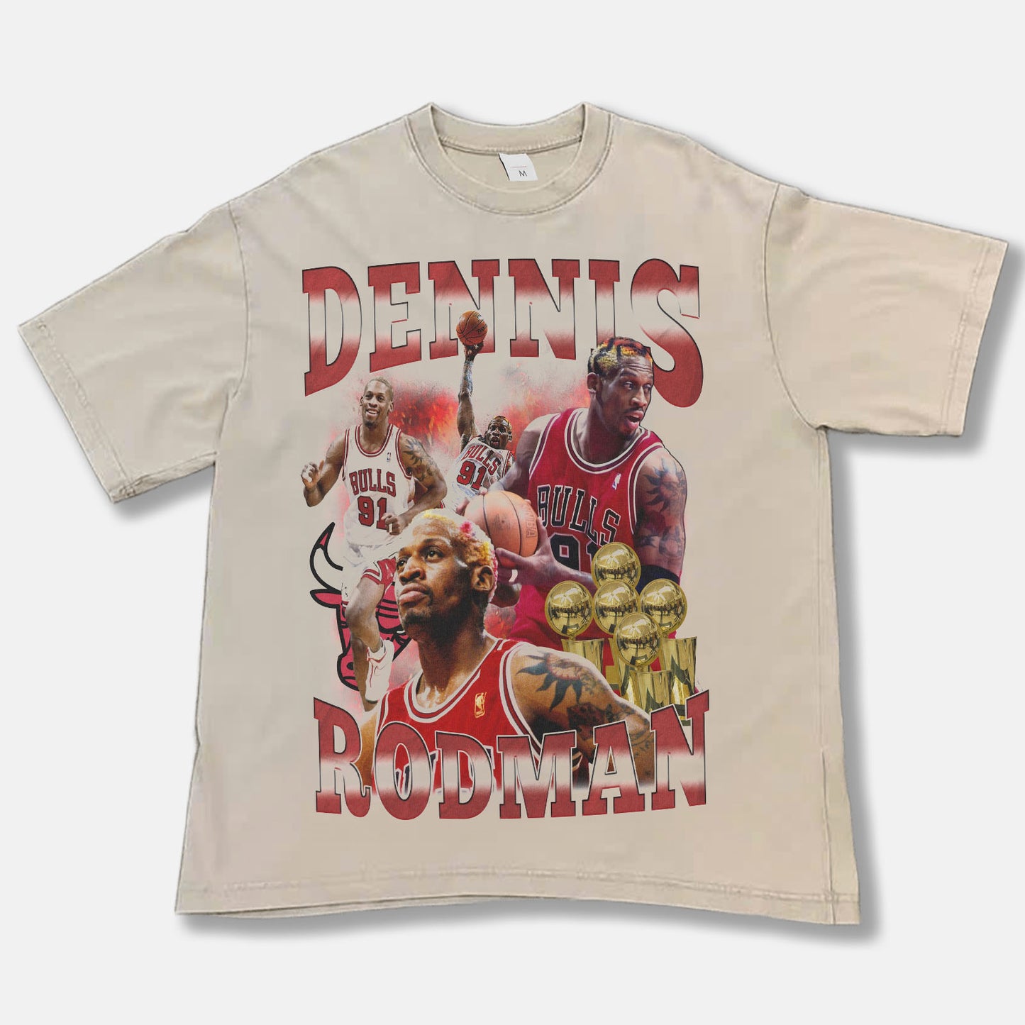 Dennis Rodman 91 Font Graphic Tee