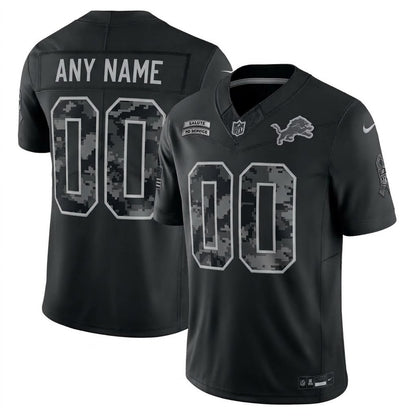 Detroit Lions Jersey 2026 Salute to Service Stitched Limited Jersey - Black