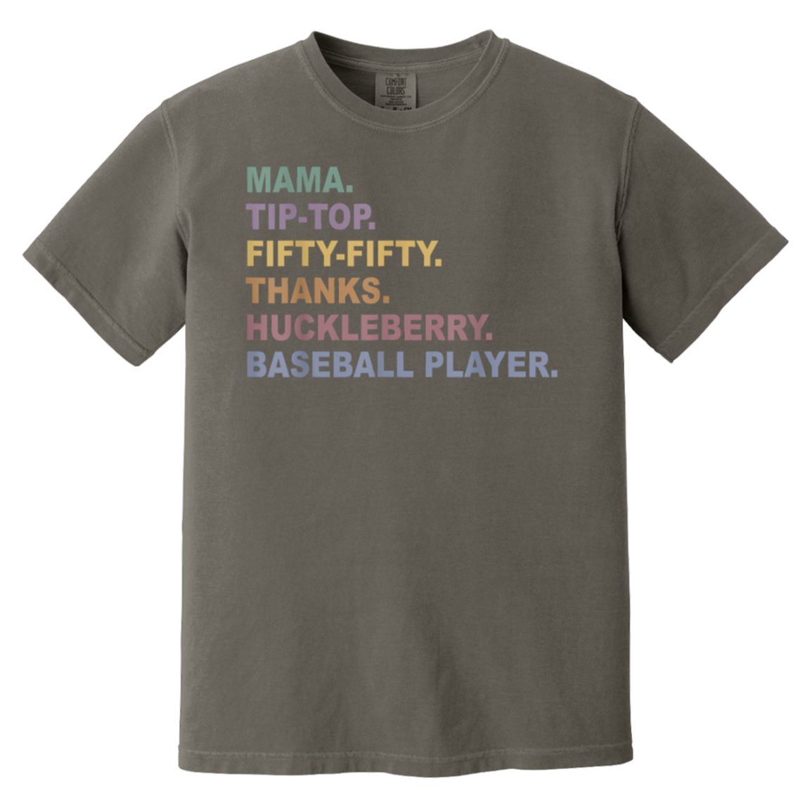 Mama Tip Top Fifty Thanks Huckleberry Baseball Player Mom T-Shirt