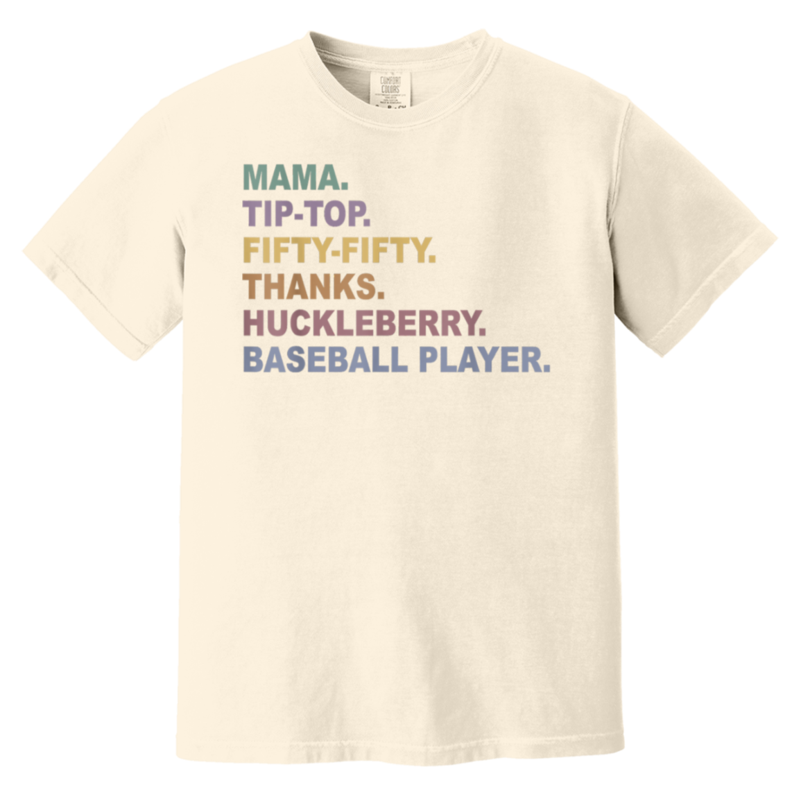 Mama Tip Top Fifty Thanks Huckleberry Baseball Player Mom T-Shirt