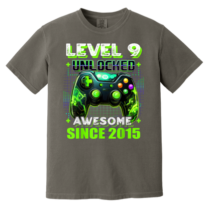 9th Birthday Gamer 9 Year Old Funny Bday Boy Nine Son T-Shirt