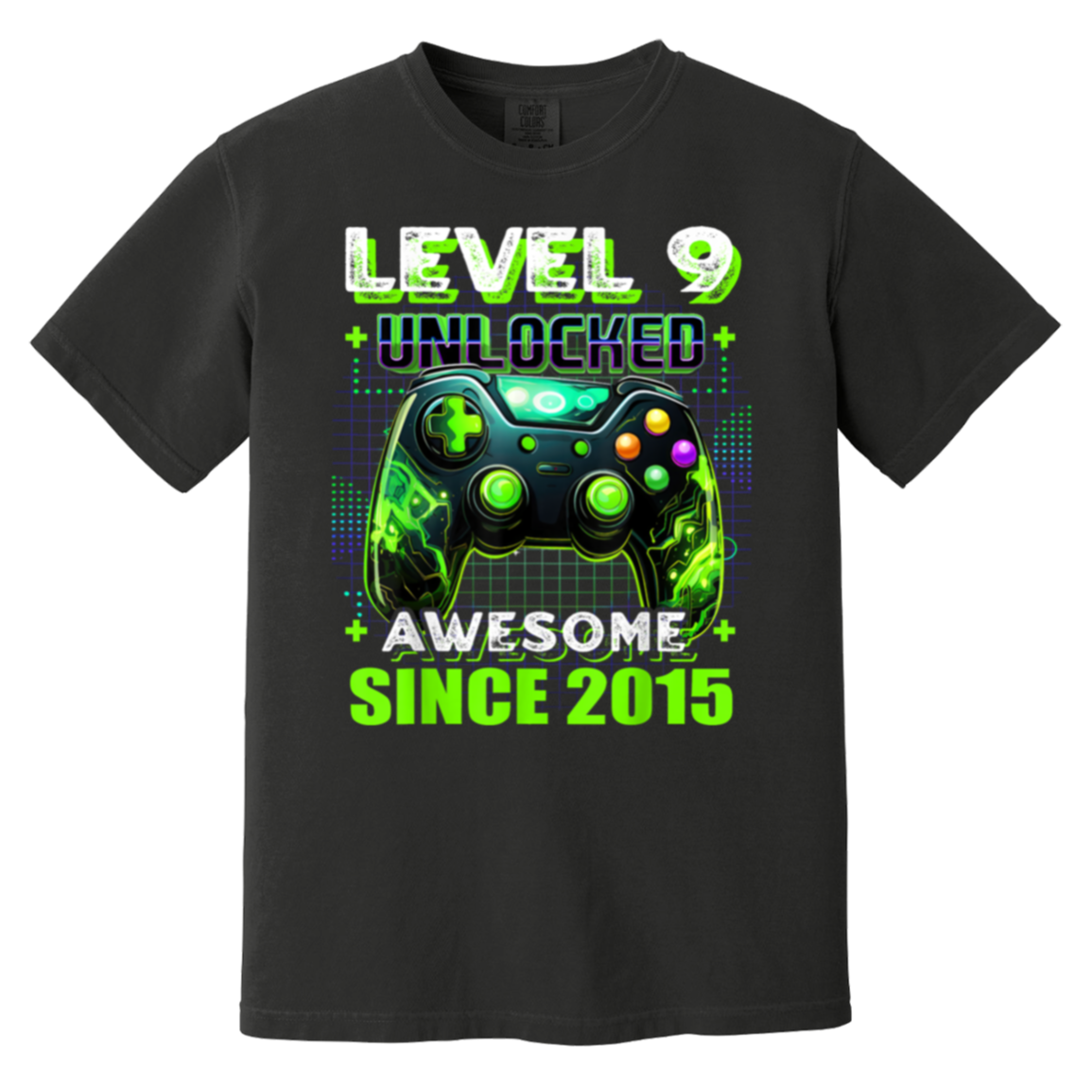 9th Birthday Gamer 9 Year Old Funny Bday Boy Nine Son T-Shirt