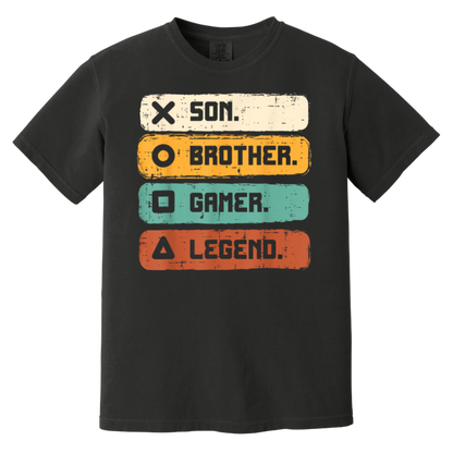 Son Brother Video Gamer Legend Gaming Men Boys Kids Teens T-Shirt