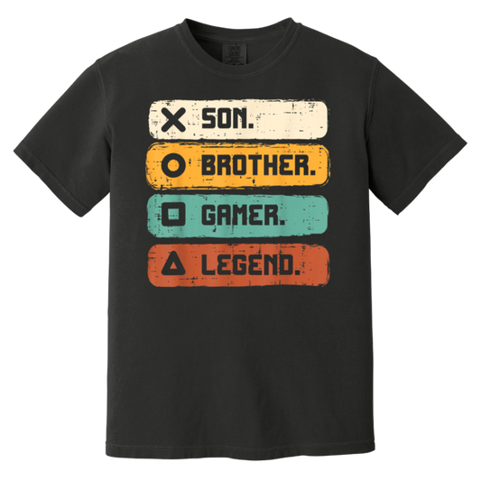 Son Brother Video Gamer Legend Gaming Men Boys Kids Teens T-Shirt