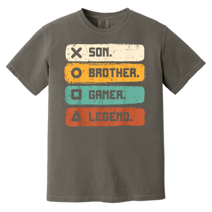 Son Brother Video Gamer Legend Gaming Men Boys Kids Teens T-Shirt