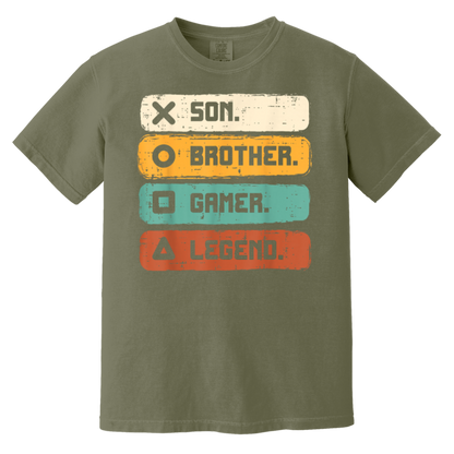 Son Brother Video Gamer Legend Gaming Men Boys Kids Teens T-Shirt