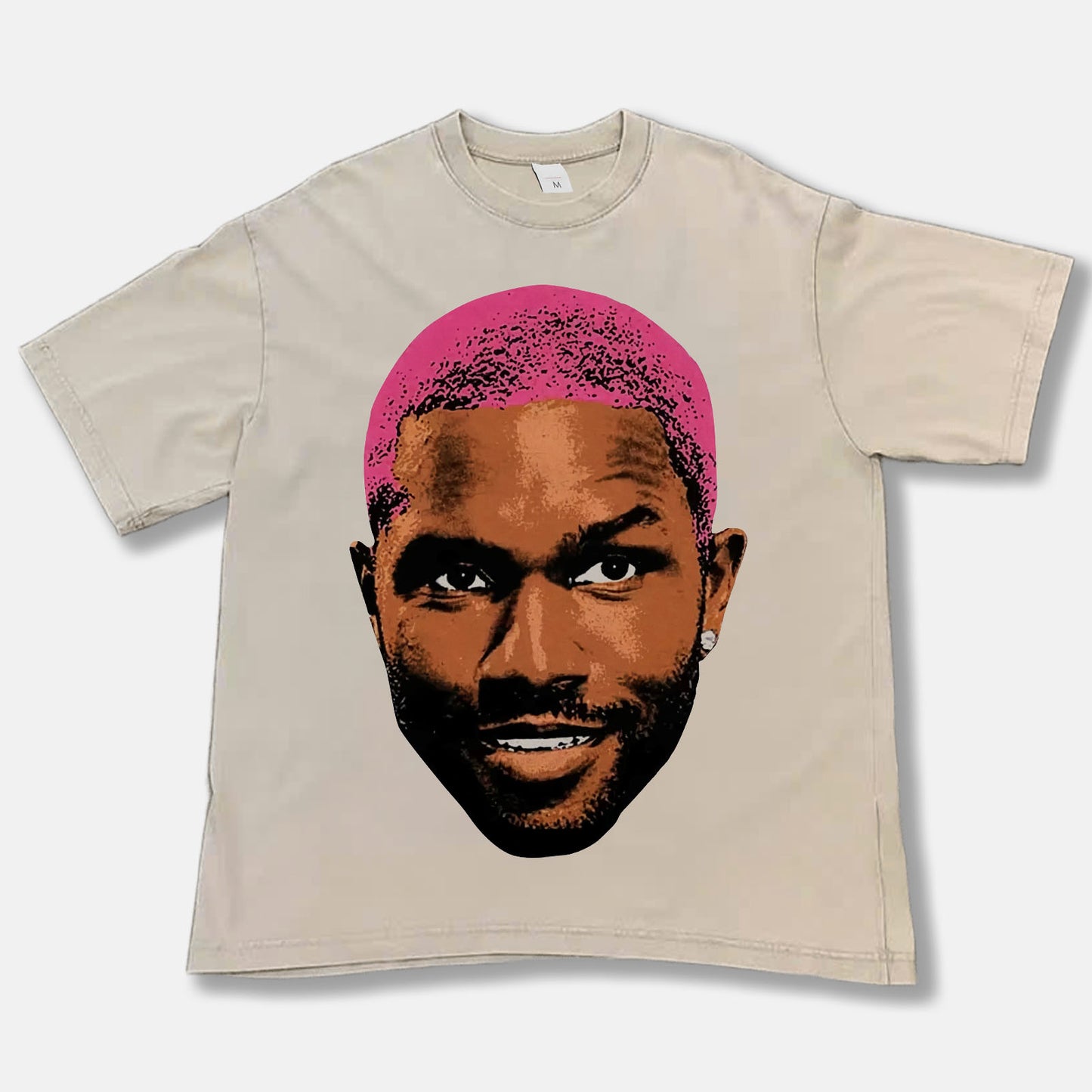 Frank Ocean Big Face Pink Hair Font Graphic Tee