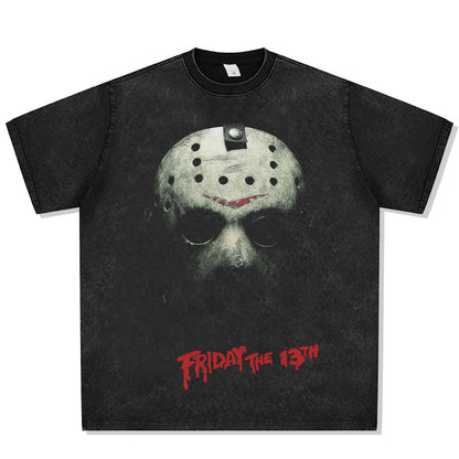 Friday The 13th Mask Font Graphic Tee