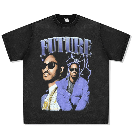 Future Purple Bubble Font Graphic Tee