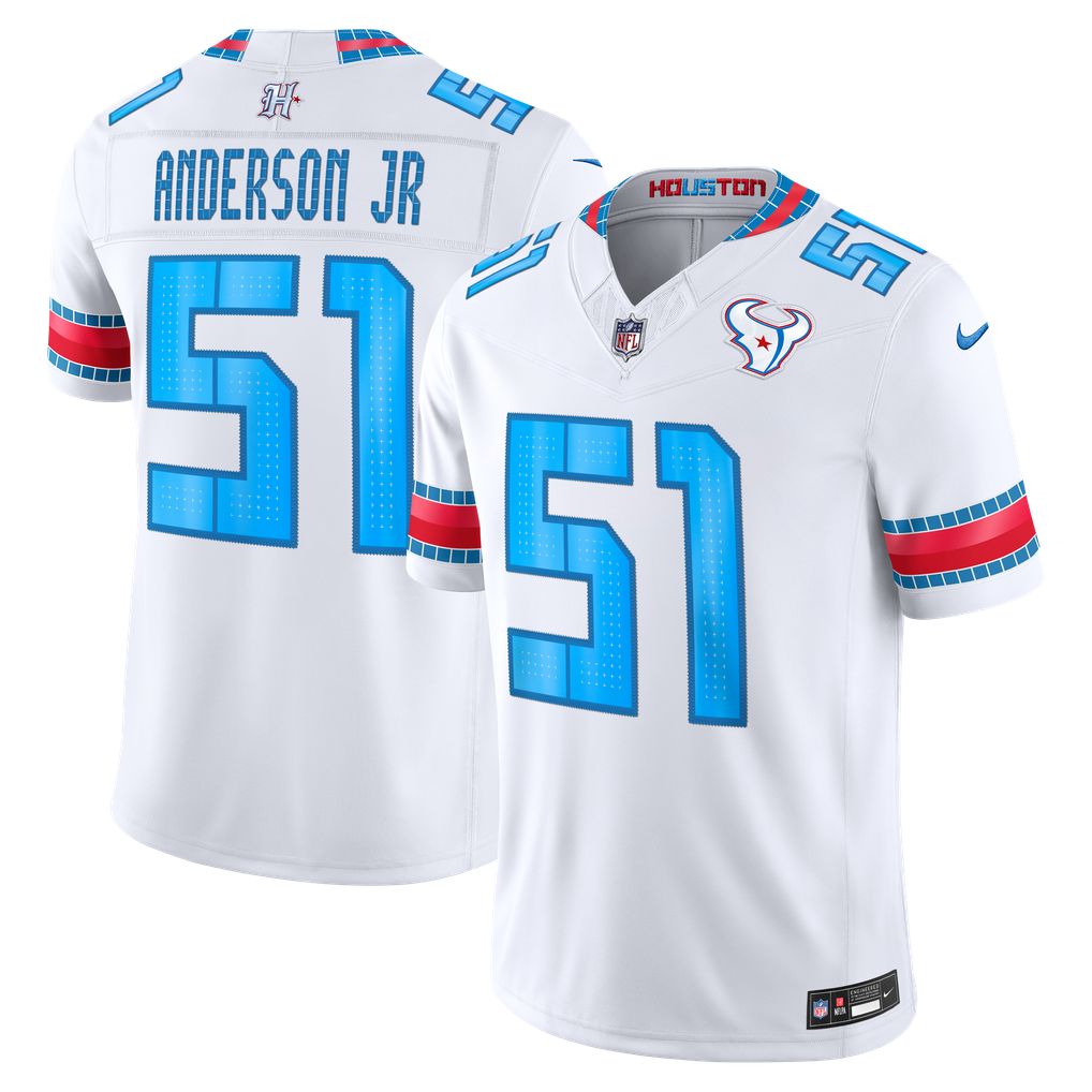 Houston Texans Jersey 2026 Rivalries Collection Stitched Limited Jersey - White