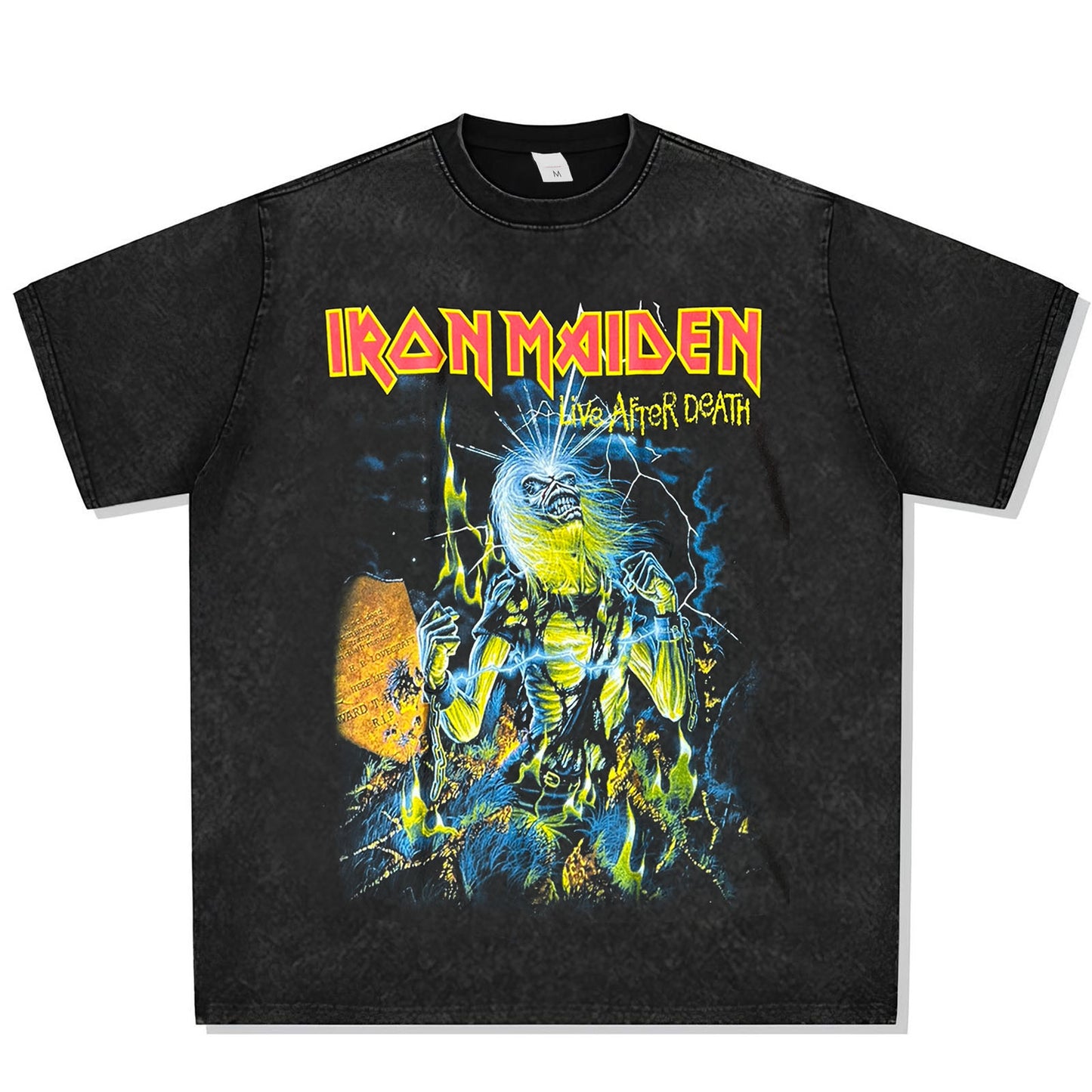 Iron Maiden Life After Death Font Graphic Tee