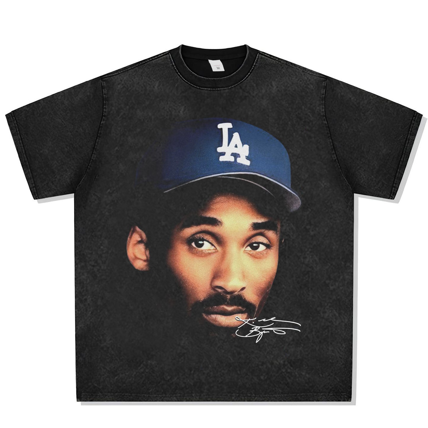 Kobe Bryant Big Face Dodgers Font Graphic Tee