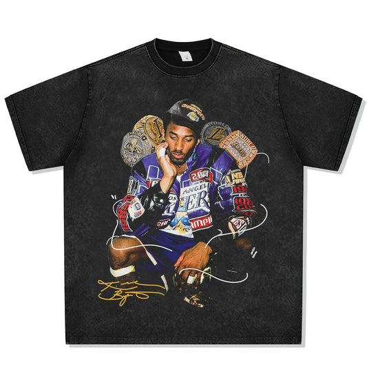 Kobe Bryant World Champion Font Graphic Tee