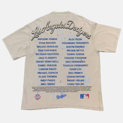 LA Dodgers World Series Font Graphic Tee