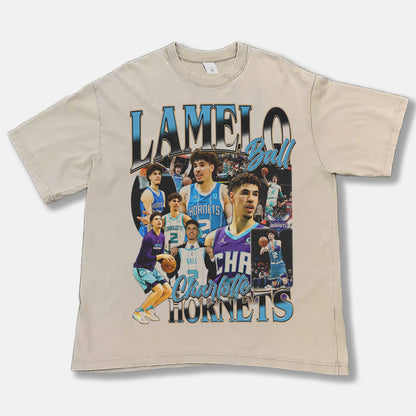 Lamelo Ball Charlotte Hornets Font Graphic Tee