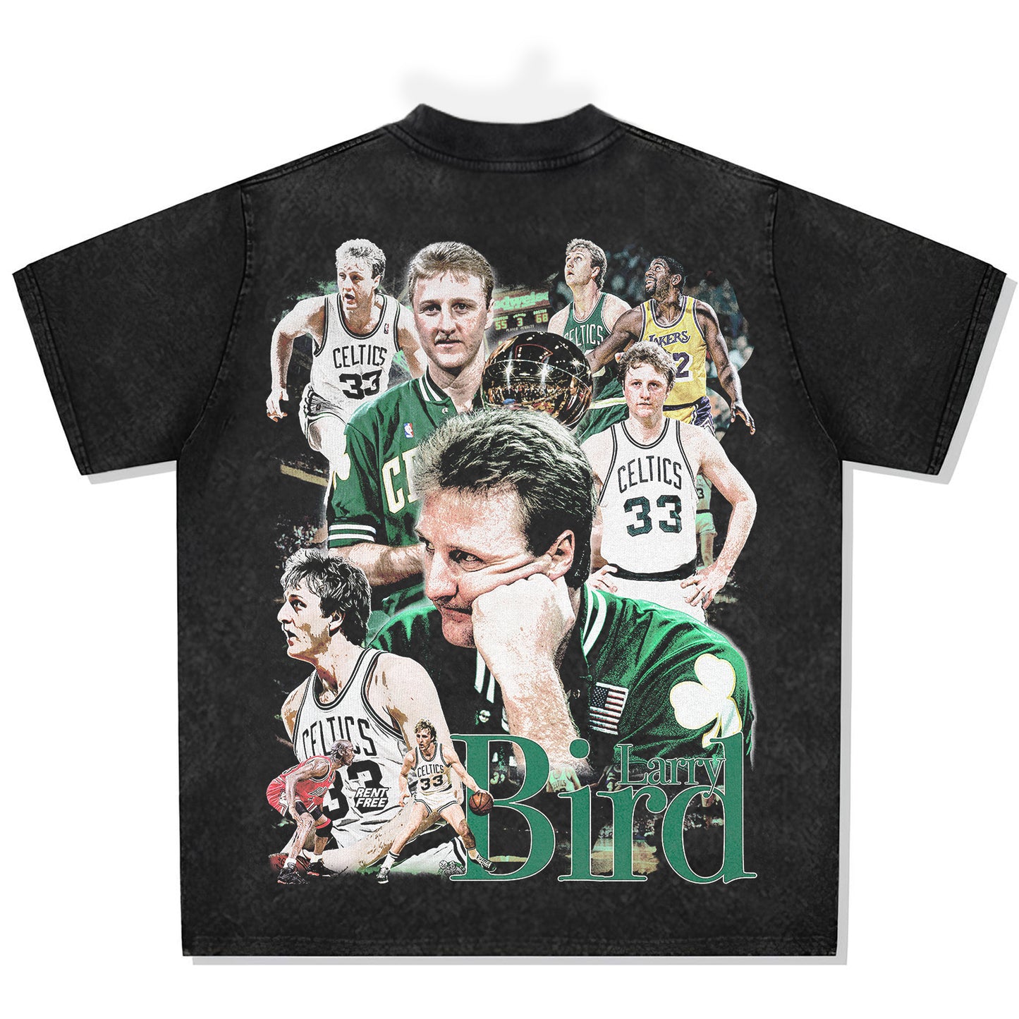 Larry Bird Font Graphic Tee