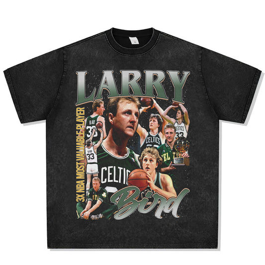 Larry Bird MVP Font Graphic Tee