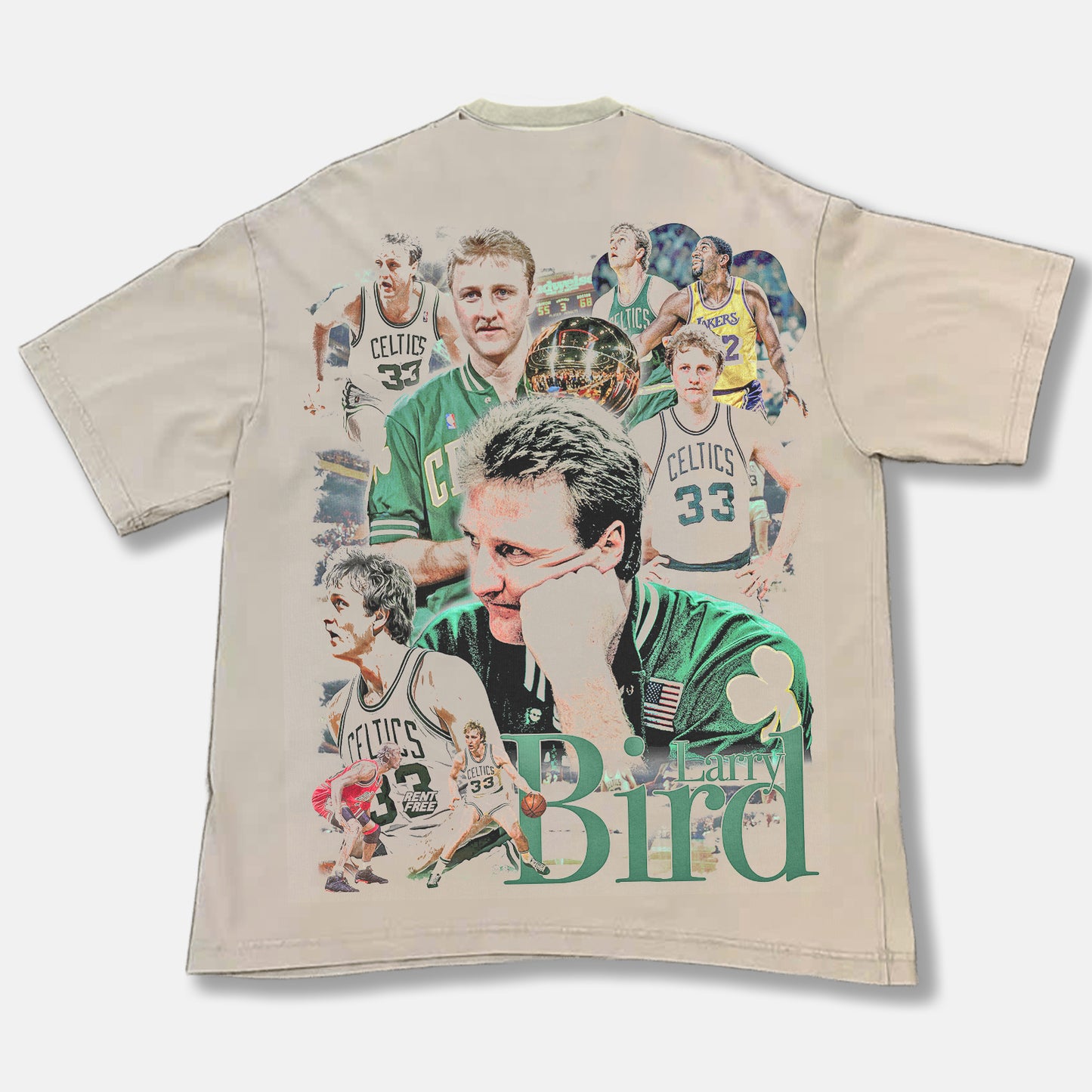 Larry Bird Font Graphic Tee