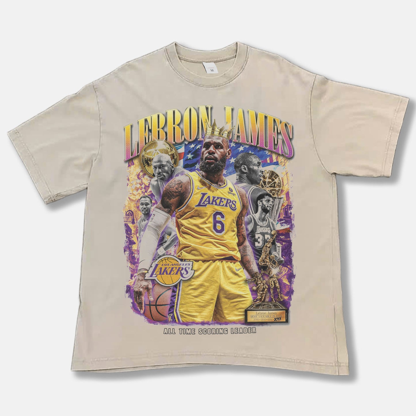 Lebron James All Time Leading Scorer Font Graphic Tee