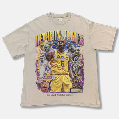 Lebron James All Time Leading Scorer Font Graphic Tee