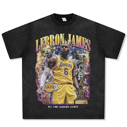 Lebron James All Time Leading Scorer Font Graphic Tee