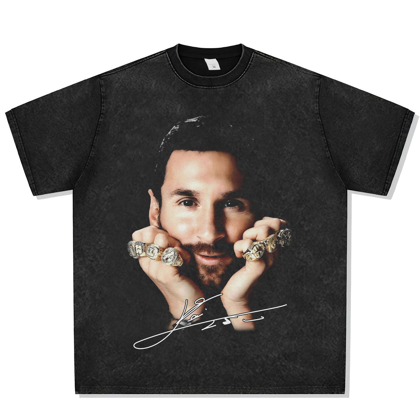 Lionel Messi Big Face Font Graphic Tee