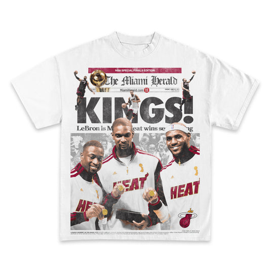 MIAMI HEAT BIG THREE CHAMPIONS GRAPHIC T-SHIRT