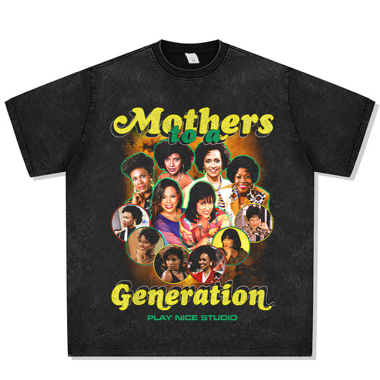 MOTHERS TO A GENERATION BOOTLEG (SS) REMASTERED Font Graphic Tee