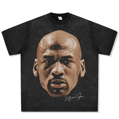 Michael Jordan Big Face Font Graphic Tee